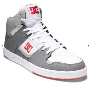 DC Shoes Cure High-Top White/Grey w/red trim Men’s Size 10 1/2